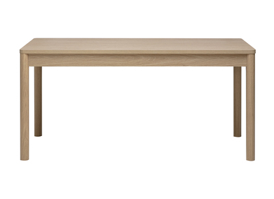 Table &agrave; manger rectangulaire avec rangements finition bois clair ch&ecirc;ne L160 cm IZZIE