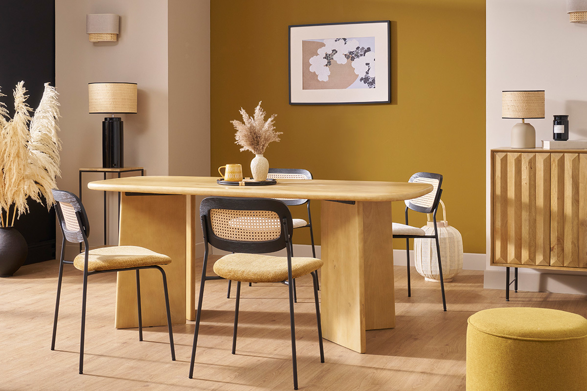 Table  manger rectangulaire en bois manguier massif L180 cm SOTA