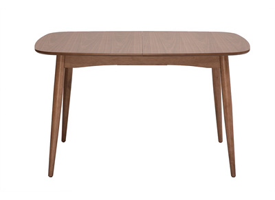 Table &agrave; manger rectangulaire extensible en bois fonc&eacute; noyer L130-160 cm HELMA