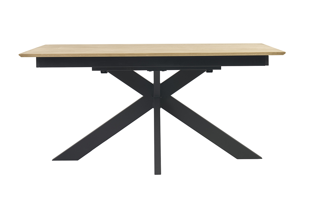 Table  manger rectangulaire extensible rallonge intgre en bois clair chne massif L160-245 cm AGATA