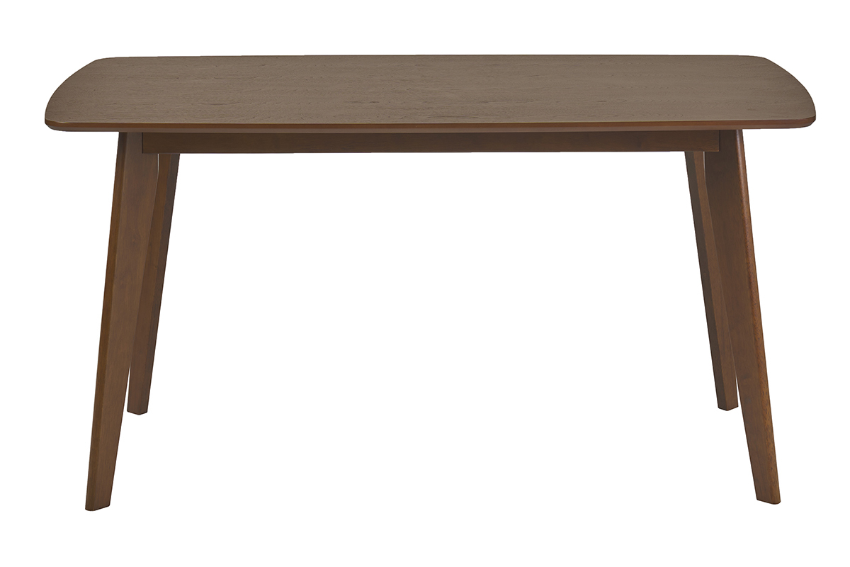 Table � manger rectangulaire scandinave bois fonc� noyer L150 cm LEENA