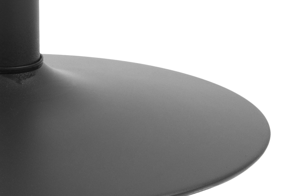 Table � manger ronde bois noir et m�tal D80 cm KALI