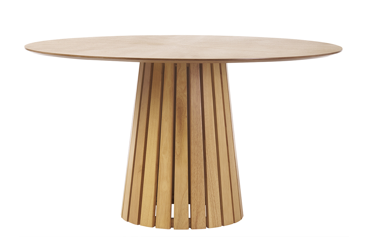 Table  manger ronde en bois clair chne D137 cm DITA
