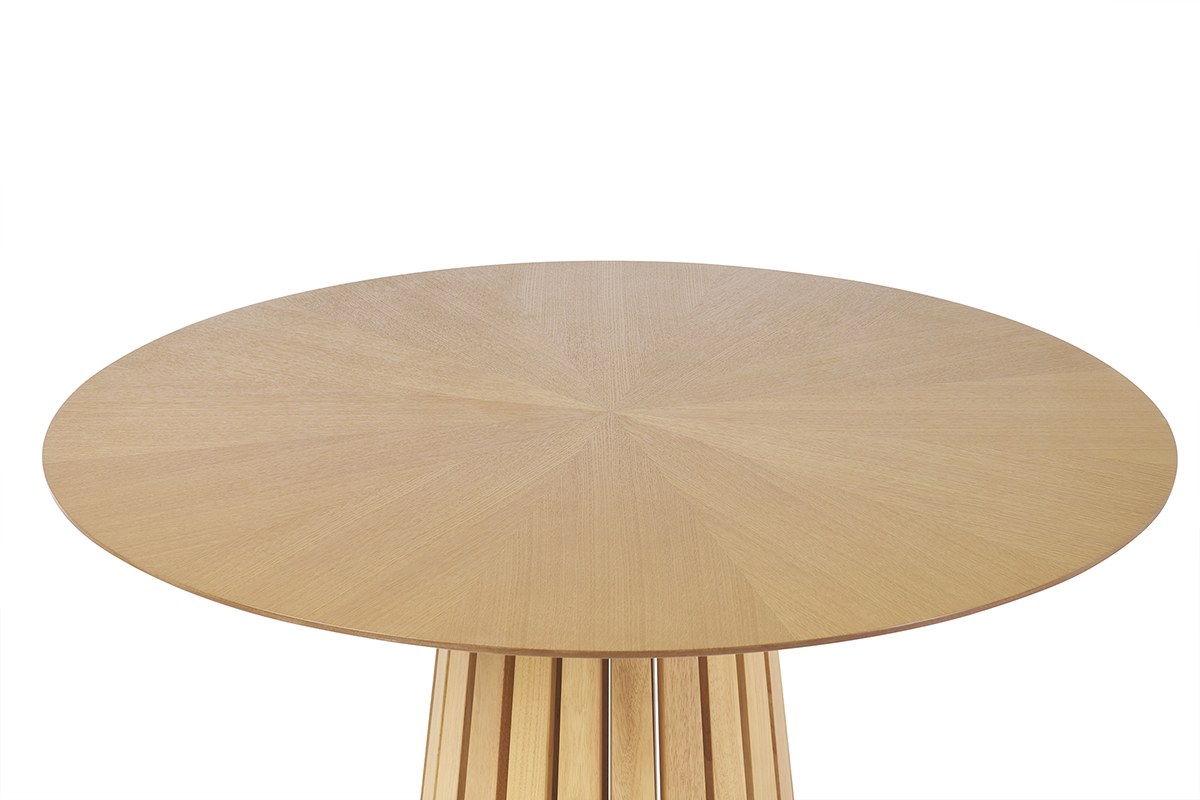 Table  manger ronde en bois clair chne D137 cm DITA