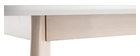 Table à manger scandinave blanc et bois clair rectangulaire L150 cm LEENA