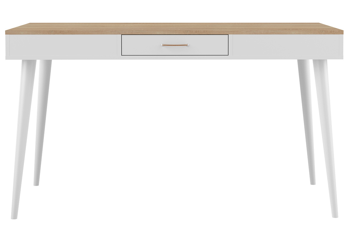 Table � manger scandinave bois et blanc STRIPE