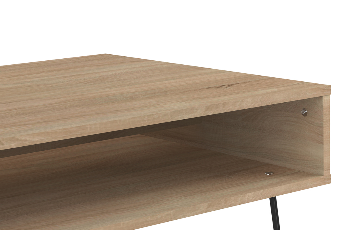 Table basse bois et m�tal LUMY