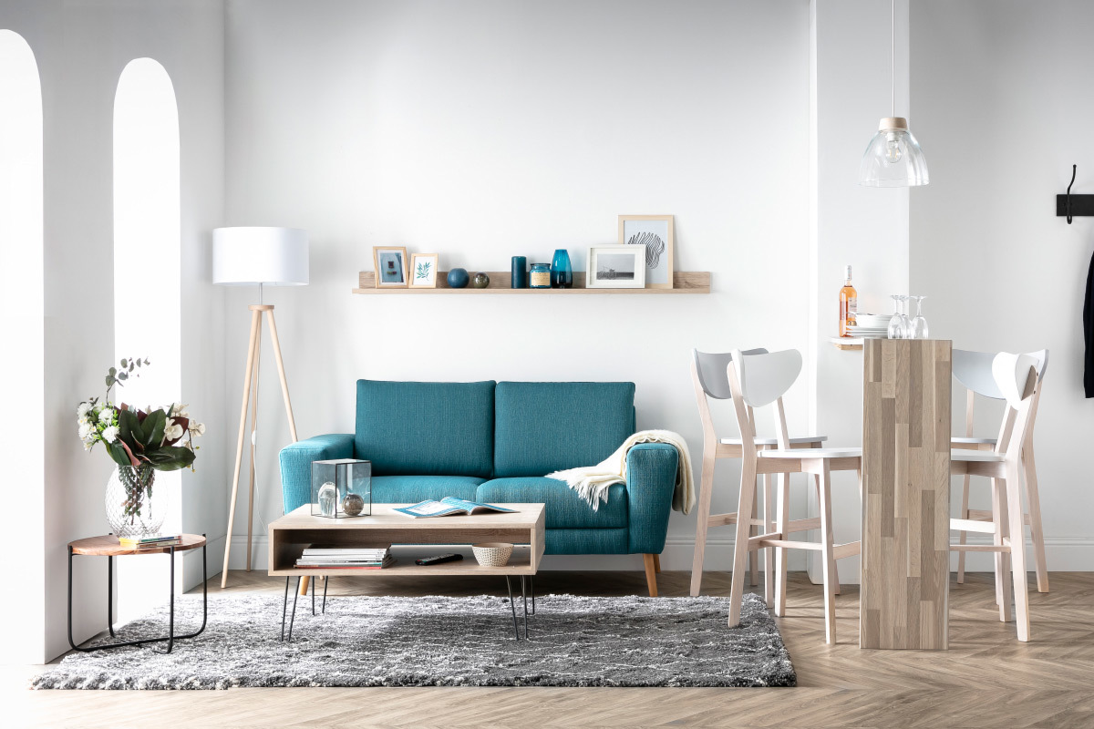 Table basse bois et m�tal LUMY