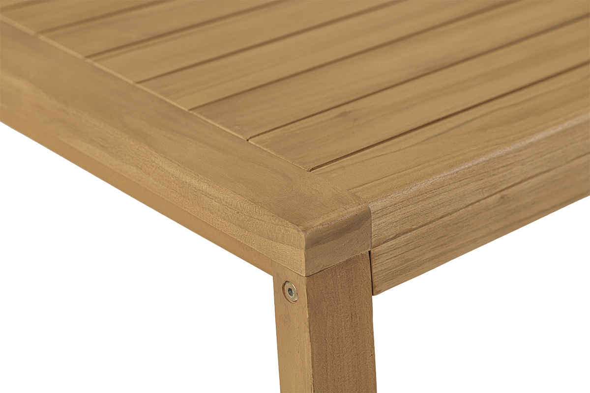 Table basse de jardin rectangulaire en bois teck massif L100 cm SUNDA
