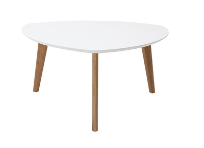 Table basse design blanc L80 cm EKKA