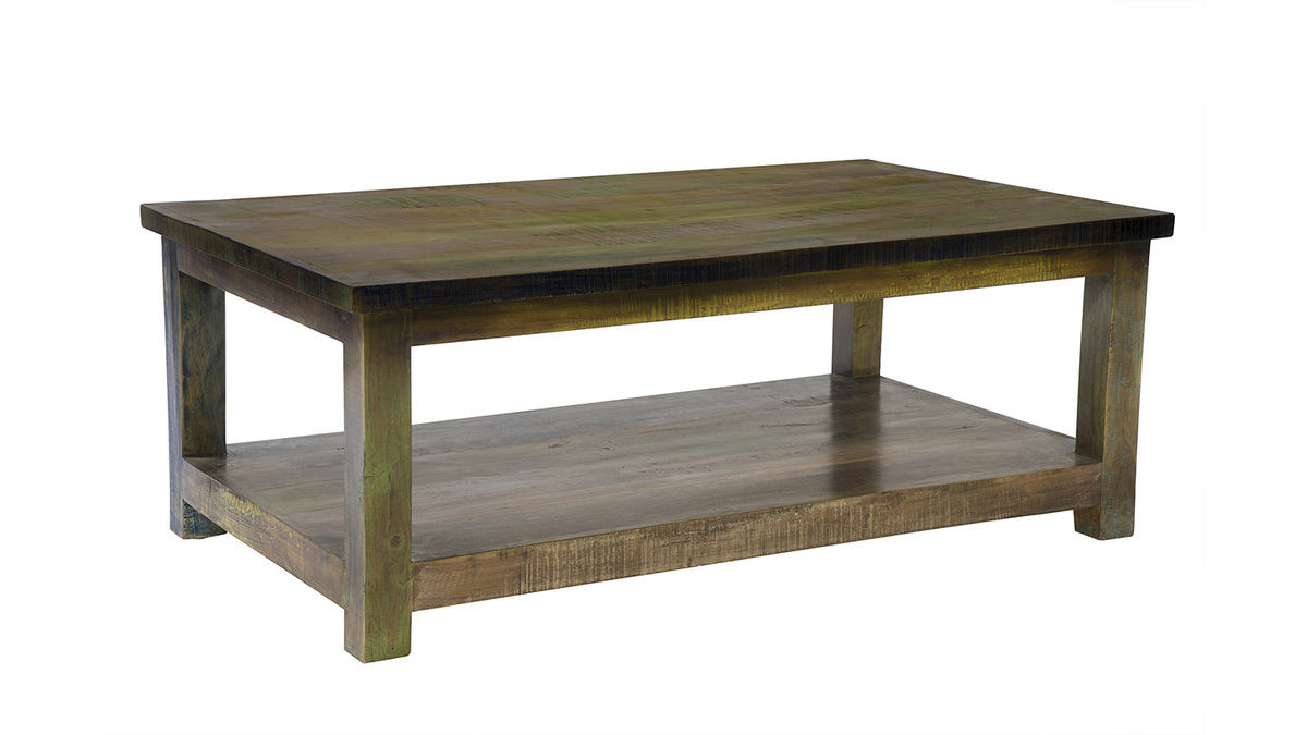 Table basse design bois recycl MAYOTTE