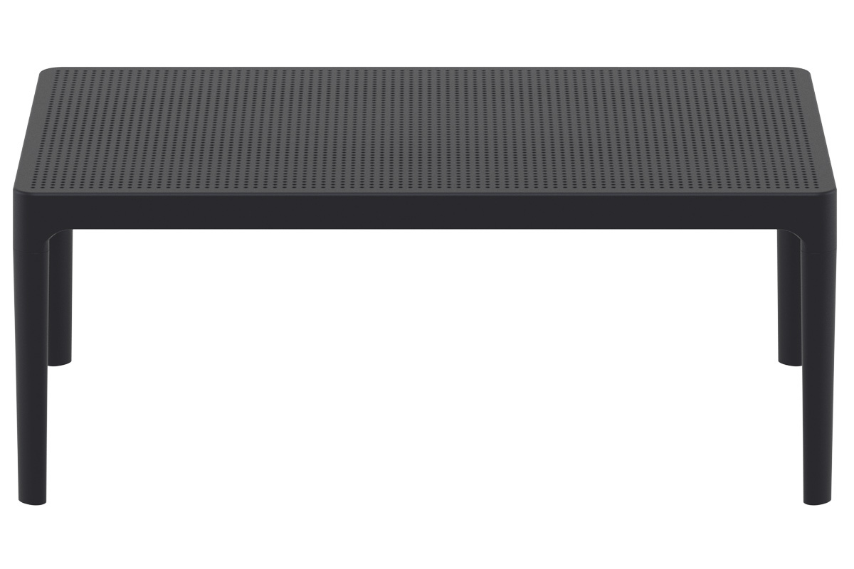 Table basse design int�rieur / ext�rieur noir OSKOL