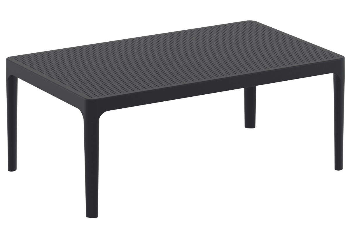 Table basse design int�rieur / ext�rieur noir OSKOL