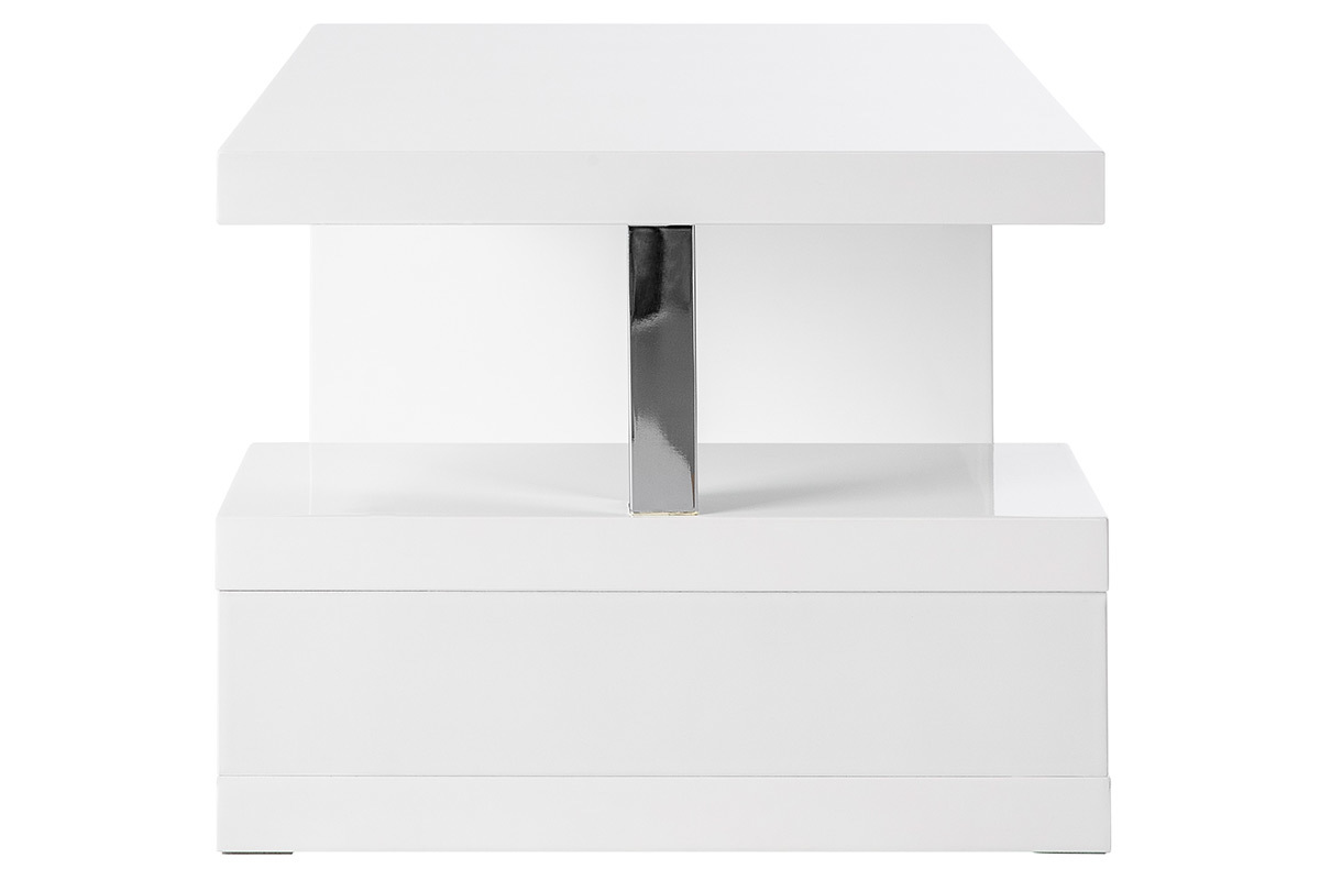 Table basse design laque blanche REX