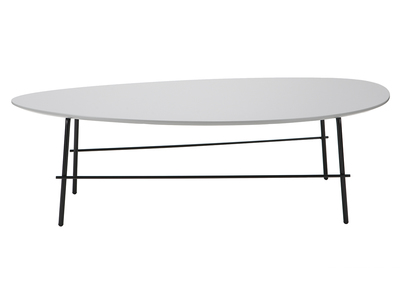 Table basse design m&eacute;tal gris 131 cm BLOOM