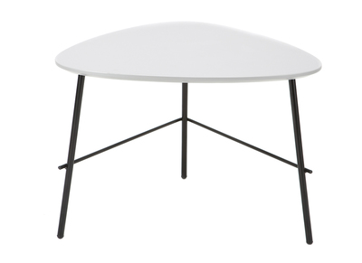 Table basse design m&eacute;tal gris 60cm BLOOM
