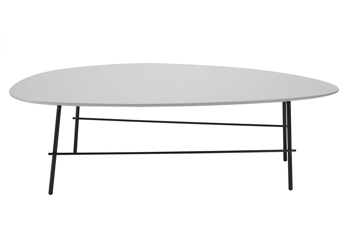 Table basse design m�tal gris L131 BLOOM