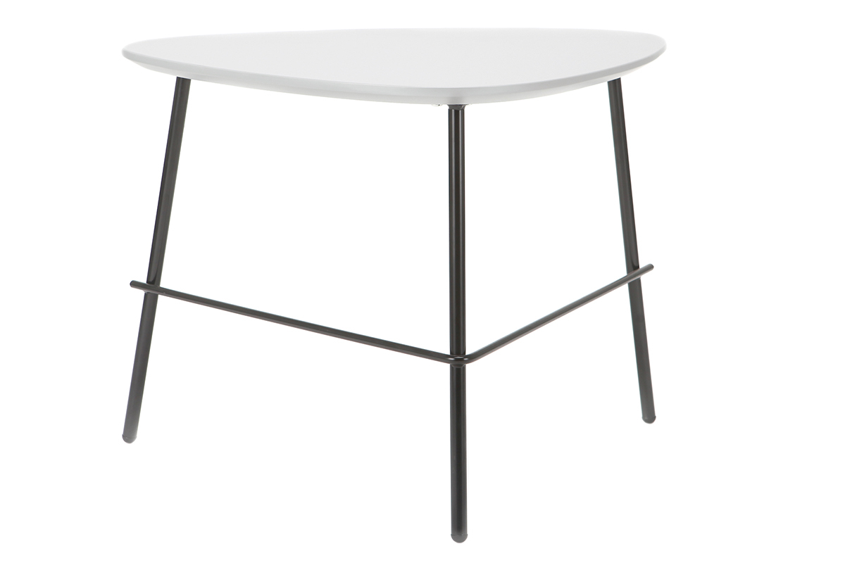 Table basse design m�tal gris L60 cm BLOOM