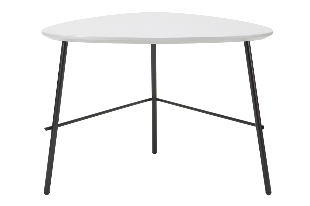 Table basse design m�tal gris L60 cm BLOOM