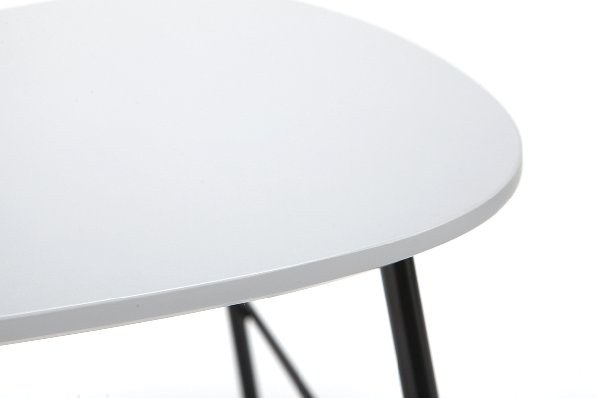 Table basse design m�tal gris L60 cm BLOOM