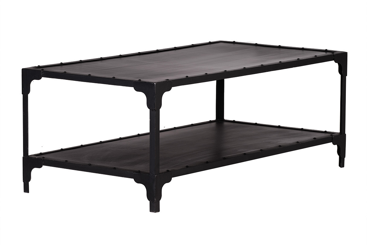 Table basse design m�tal noir L120 cm FACTORY