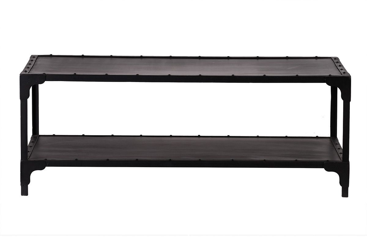Table basse design m�tal noir L120 cm FACTORY
