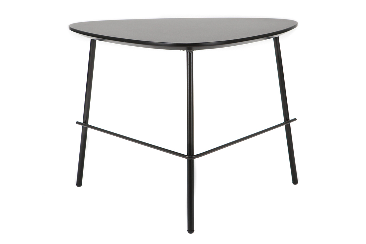 Table basse design m�tal noir L60 cm BLOOM