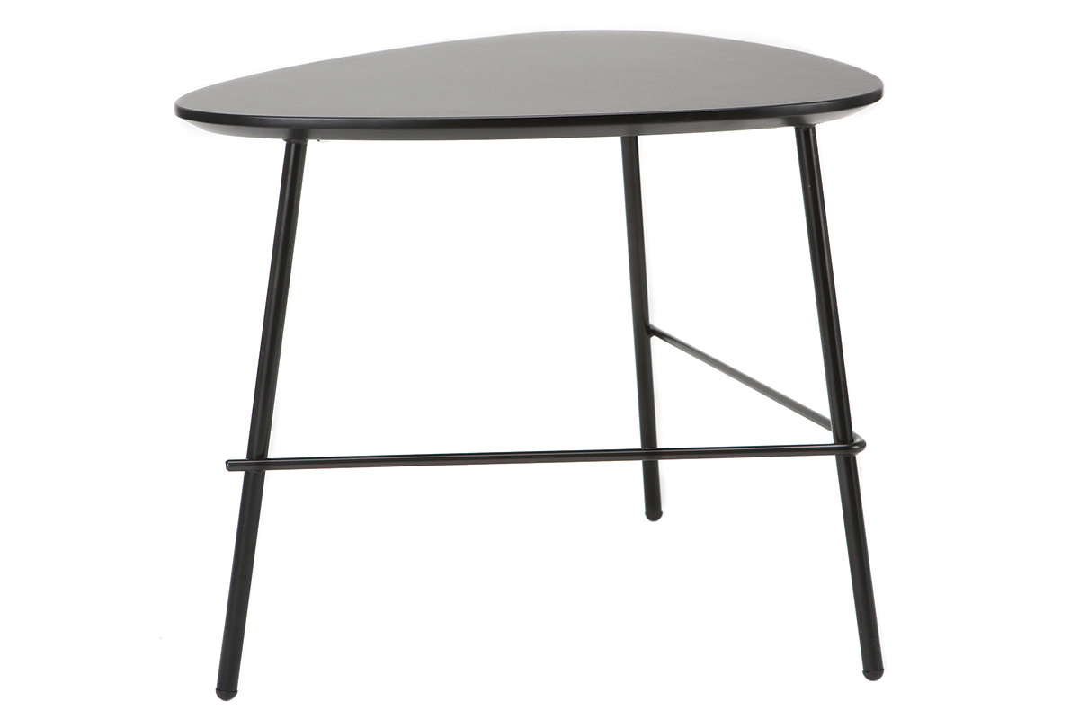 Table basse design m�tal noir L60 cm BLOOM