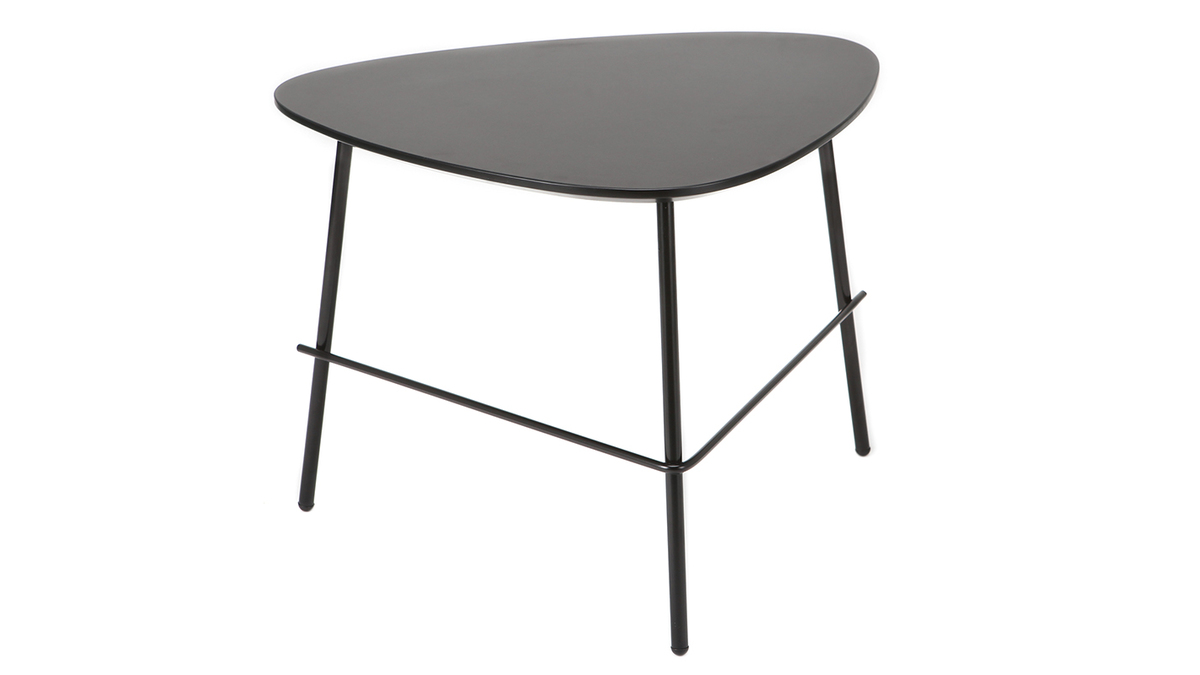 Table basse design mtal noir L60 cm BLOOM