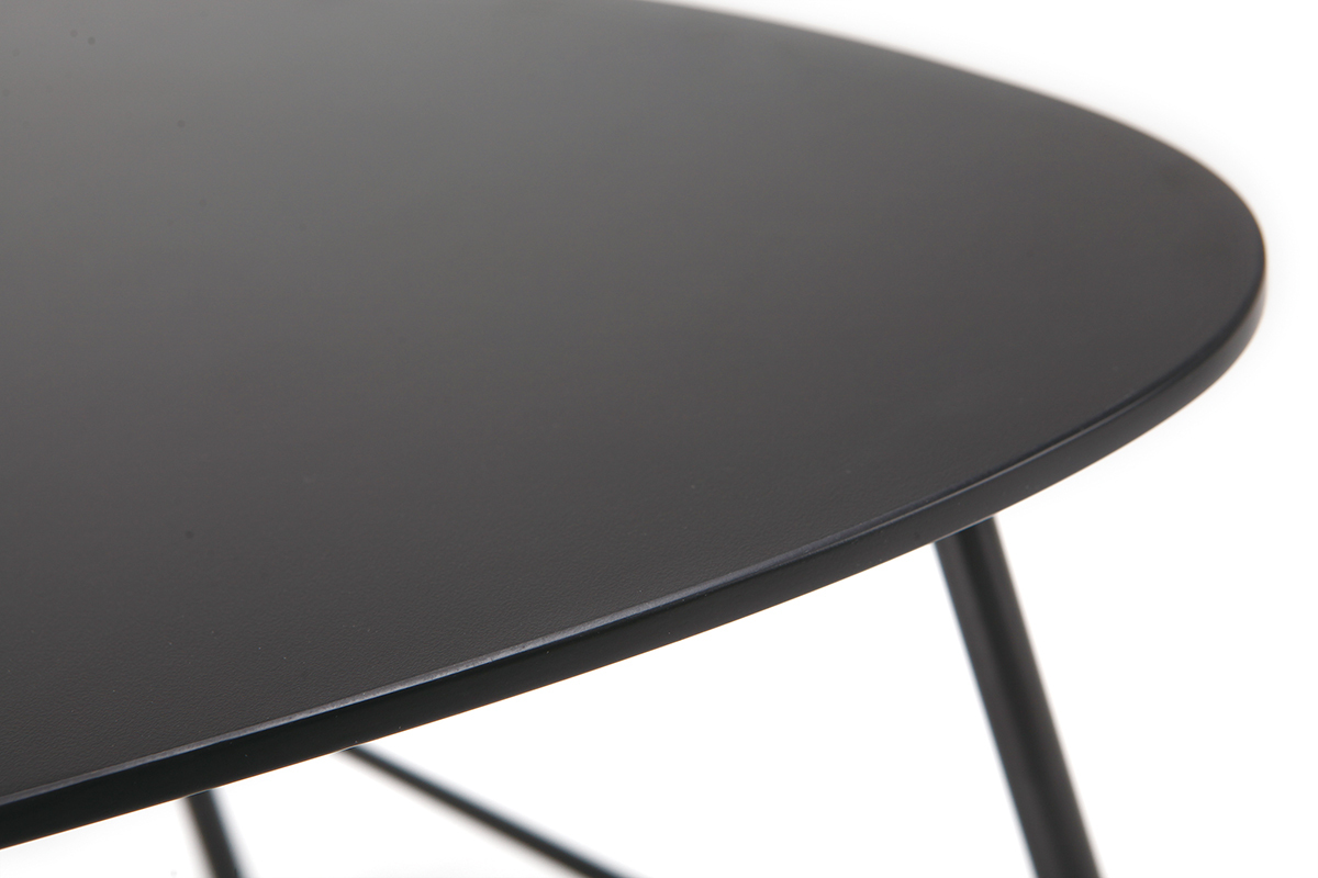 Table basse design m�tal noir L60 cm BLOOM