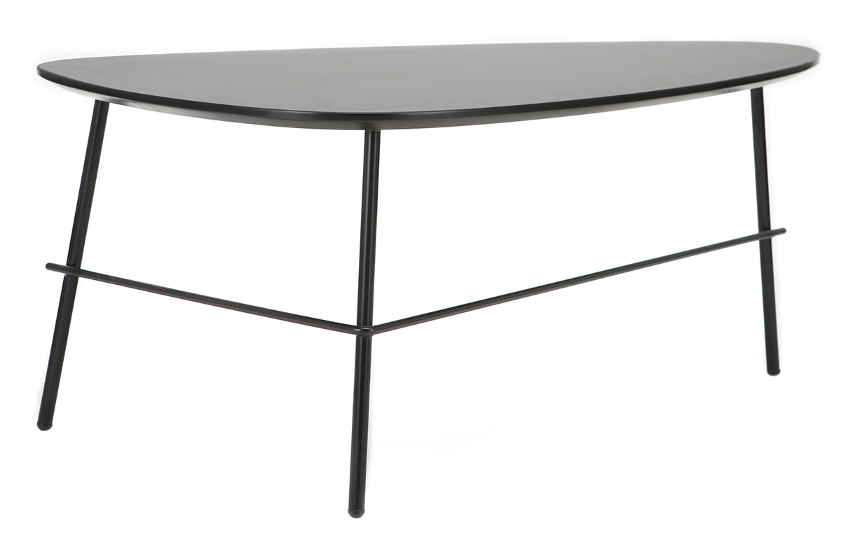 Table basse design m�tal noir L93 cm BLOOM