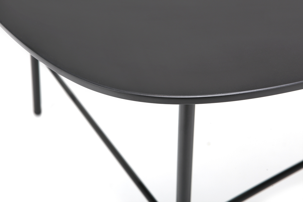 Table basse design m�tal noir L93 cm BLOOM