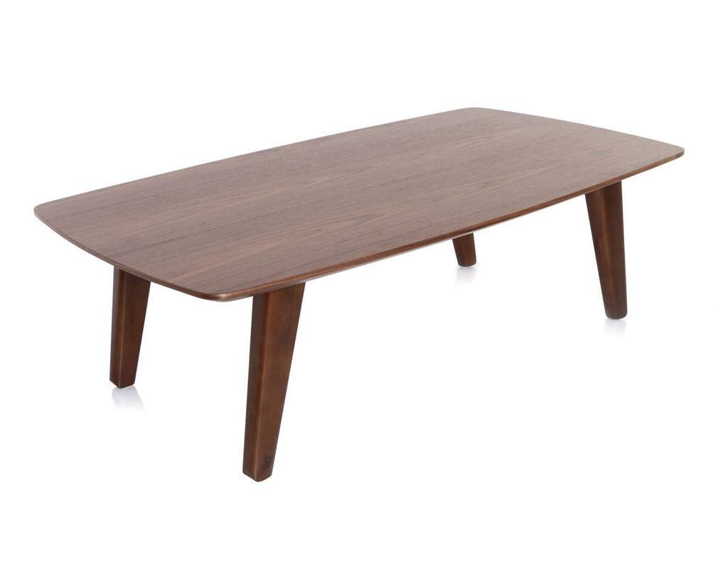 Table basse design noyer FIFTIES - Face Table basse design noyer FIFTIES