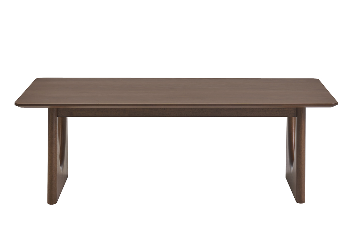 Table basse design rectangulaire en bois fonc� noyer L120 cm KUALA