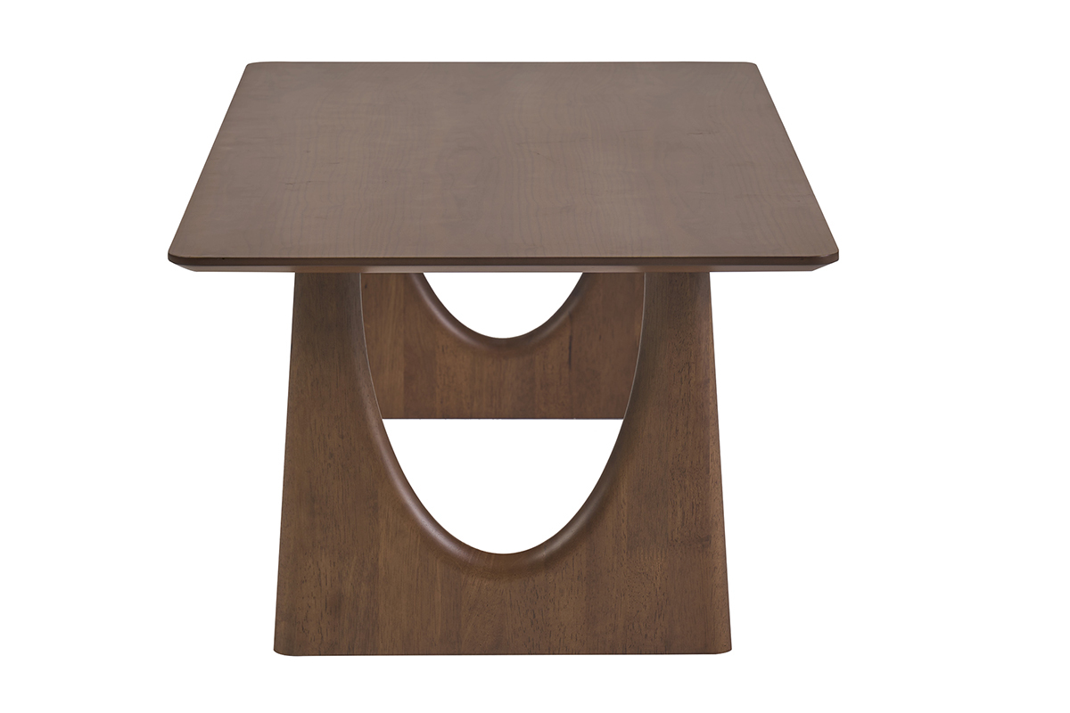 Table basse design rectangulaire en bois fonc� noyer L120 cm KUALA