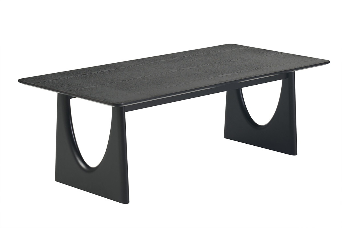 Table basse design rectangulaire noir L120 cm KUALA