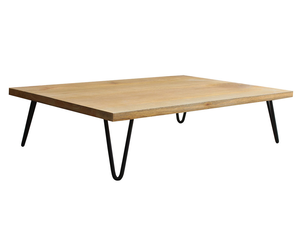 Table basse en manguier massif et métal VIBES - Zoom Table basse en manguier massif et métal VIBES