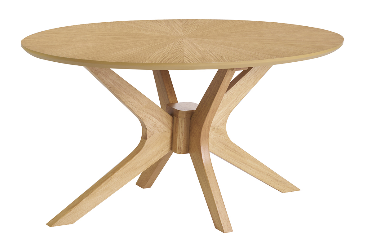 Table basse ovale bois clair chne L90 cm DIELLI
