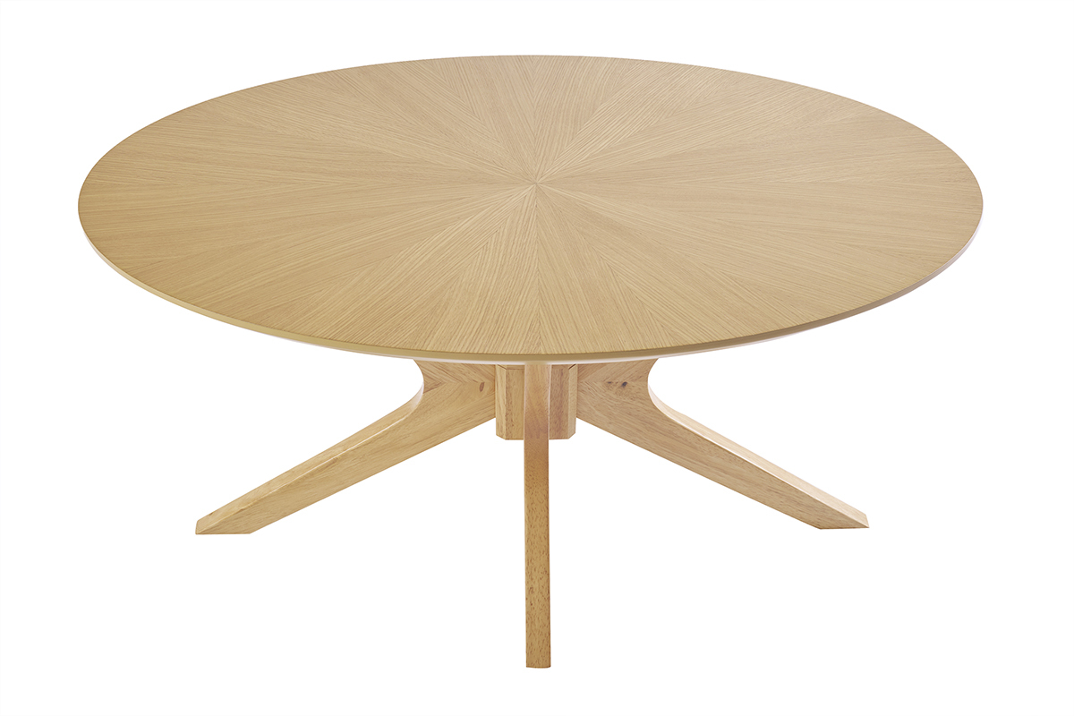 Table basse ovale bois clair chne L90 cm DIELLI