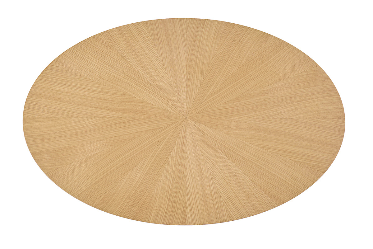 Table basse ovale bois clair chne L90 cm DIELLI