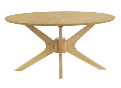 Table basse ovale bois clair chêne L90 cm DIELLI