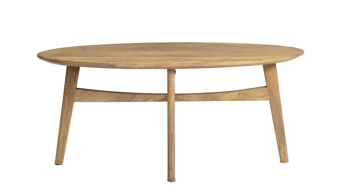 Table basse ovale bois manguier massif L100 cm PALEY
