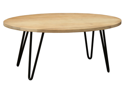 Table basse ovale en manguier massif L100 cm VIBES