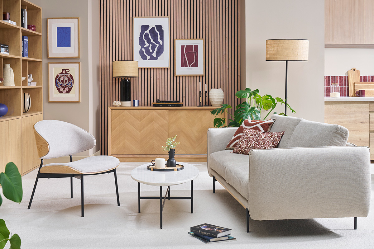 Table basse ovale en marbre blanc et m�tal noir L115 cm CARRARE