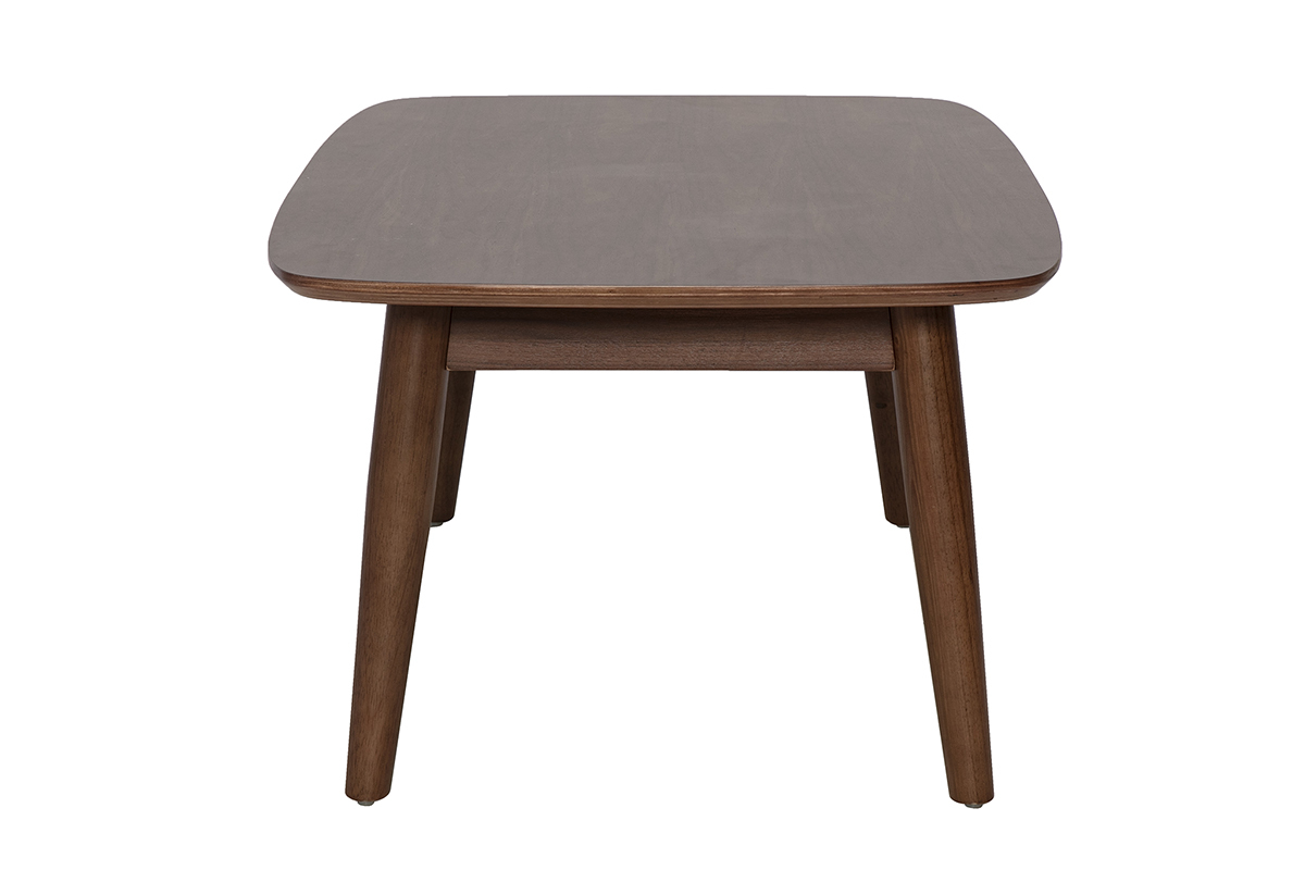 Table basse rectangulaire bois fonc� noyer L100 cm NORDECO