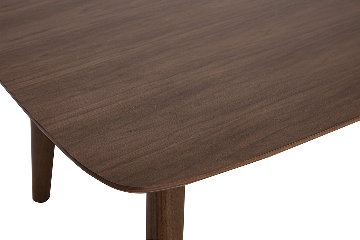 Table basse rectangulaire bois fonc� noyer L100 cm NORDECO