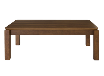 Table basse rectangulaire en bois fonc&eacute; noyer L120 cm RAYA