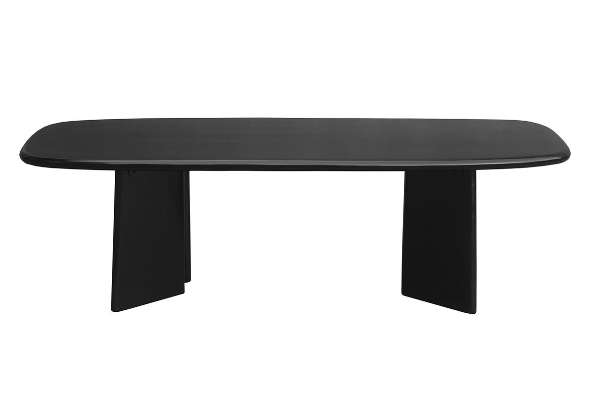 Table basse rectangulaire en bois manguier massif teint� noir L120 cm SOTA