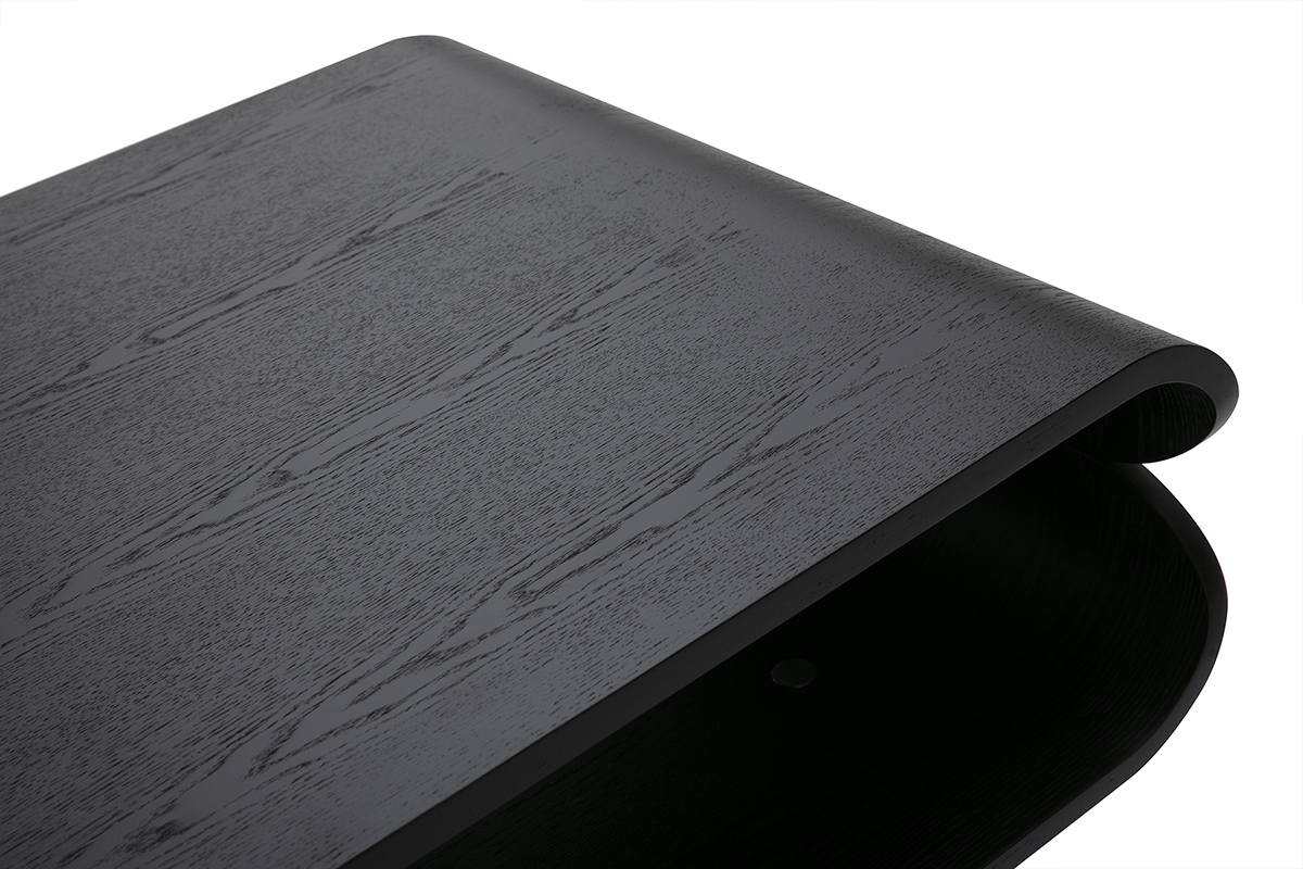 Table basse rectangulaire scandinave bois noir L118 cm TAKLA