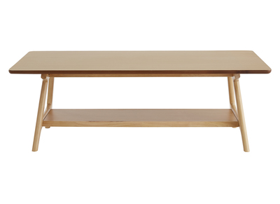 Table basse rectangulaire scandinave finition chêne L120 cm BAKAR